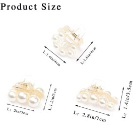 Brinie Hair Claw Clamps Champagne Pearl Hair Barrettes Medium Small Non Slip Clips Hair Accessories for Women and Girls (3 PCS) Brinie Hair Claw Clamps Champagne Pearl Hair Barrettes Medium Small Non Slip Clips Hair Accessories for Women and Girls (3 PCS)