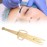 Eyebrow Stencil Ruler, Eyebrow Stencil Positioning DIY Ruler Calipers Microblading Supplies Shaper Ruler Permanent Makeup Gold Ratio Eyebrow Measure Tool Stainless Steel Eyebrow Measuring Tool (gold)