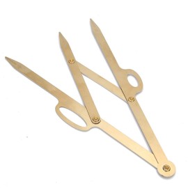 Eyebrow Stencil Ruler, Eyebrow Stencil Positioning DIY Ruler Calipers Microblading Supplies Shaper Ruler Permanent Makeup Gold Ratio Eyebrow Measure Tool Stainless Steel Eyebrow Measuring Tool (gold)