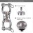 Dolibest SUS304 Silent Bearing Swing Swivel, Tire Swing Swivel with 2 Removeable Buckle for Web Tree Swing, Aerial Dance, Swing Yoga Swing Sets, 770LB Capacity
