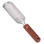 TOPINCN Foot Grater, 2 Stainless Steel Foot File Foot Care Pedicure Metal Tool for Salon(Khaki)