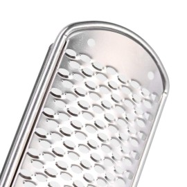 TOPINCN Foot Grater, 2 Stainless Steel Foot File Foot Care Pedicure Metal Tool for Salon(Khaki)