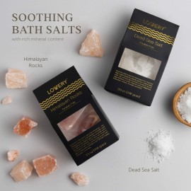 Gifts for Him, Dead Sea Minerals Spa Gift Box for Women & Men, Self Care Kit, Pink Himalayan Rocks, Dead Sea Bath Salt, Body Scrub & Mud Mask - Birthday, Thank You, Gift for Her