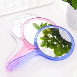 TOPYHL Makeup Hand Mirror, Double-Sided 3X 1x Magnifying Large Travel Handheld Mirror Cosmetic Mirror Acrylic Clear Finish Round Mirror (Blue) TOPYHL Makeup Hand Mirror, Double-Sided 3X 1x Magnifying Large Travel Handheld Mirror Cosmetic Mirror Acrylic Clear Finish Round Mirror (Blue)