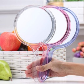 TOPYHL Makeup Hand Mirror, Double-Sided 3X 1x Magnifying Large Travel Handheld Mirror Cosmetic Mirror Acrylic Clear Finish Round Mirror (Blue) TOPYHL Makeup Hand Mirror, Double-Sided 3X 1x Magnifying Large Travel Handheld Mirror Cosmetic Mirror Acrylic Clear Finish Round Mirror (Blue)