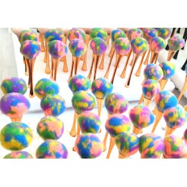 Large Powder Mineral Brush,Foundation Makeup Brush,Powder Brush and Blush Brush for Daily Makeup (5Colors) 