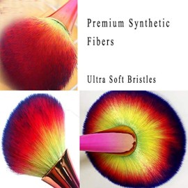 Large Powder Mineral BrushFoundation Makeup Brush,Powder Brush and Blush Brush for Daily Makeup,Kabuki Makeup Brushes(Colorful) 