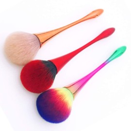 Large Powder Mineral BrushFoundation Makeup Brush,Powder Brush and Blush Brush for Daily Makeup,Kabuki Makeup Brushes(Colorful) 