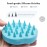 FREATECH Massager Shampoo Brush with Soft Silicone Bristles for Scalp Care, Shower Hair Scalp Scrubber Exfoliator for Dandruff Removal and Hair Growth, Wet & Dry for Men, Women and Kids, Light Blue