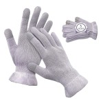 MIG4U Moisturizing Beauty Gloves Touchscreen Overnight Sleeping Glove for Women Dry Hands, Nighttime Lotion, Eczema, SPA, Cosmetic Treatment, Grey Purple 3 Pairs Size L/XL