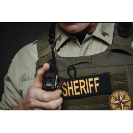 THE MIC LOOP Micro - Keeps Portable Radio Mic in Place for Police/Law Enforcement Thin Blue LINE
