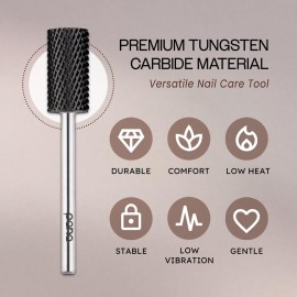 PANA Professional 3/32 Shank Size - Flat Top Large Barrel Carbide Bit - Nail Drill Bit for Dremel Machine (Silver, Gold, DLC Black) (Coarse, DLC Black) PANA Professional 3/32 Shank Size - Flat Top Large Barrel Carbide Bit - Nail Drill Bit for Dremel Machine (Silver, Gold, DLC Black) (Coarse, DLC Black)