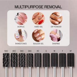 PANA Professional 3/32 Shank Size - Flat Top Large Barrel Carbide Bit - Nail Drill Bit for Dremel Machine (Silver, Gold, DLC Black) (Coarse, DLC Black) PANA Professional 3/32 Shank Size - Flat Top Large Barrel Carbide Bit - Nail Drill Bit for Dremel Machine (Silver, Gold, DLC Black) (Coarse, DLC Black)