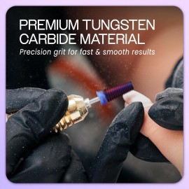 PANA Nail Carbide 5 in 1 Bit - Two Way Rotate use for Both Left and Right Handed - Fast remove Acrylic or Hard Gel - 3/32 Shank - Manicure, Nail Art, Drill Machine (Medium - M, Purple) PANA Nail Carbide 5 in 1 Bit - Two Way Rotate use for Both Left and Right Handed - Fast remove Acrylic or Hard Gel - 3/32 Shank - Manicure, Nail Art, Drill Machine (Medium - M, Purple)