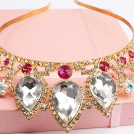 COCIDE Rapunzel Tiaras for Women Gold Crowns for Women Princess Crystal Rhinestone Hair Accessories for Girls Birthday Party Halloween Christmas Decoration