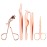 Yiwoo 5 Pieces Eyelash Applicator Tool,False Eyelashes Applicator,Eyelashes Tool,Eyelashes Curlers,Curved Eyelash Curler(Rose Gold