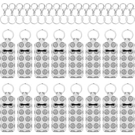Patelai 16 Pcs Volleyball Lipstick Holder Keychains Balm Lipstick Holder Keychain Lanyard Clip-on Sleeve Pouch with 16 Pcs Metal Clip Cords for Volleyball Sport Party Favor