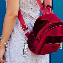 Patelai 16 Pcs Volleyball Lipstick Holder Keychains Balm Lipstick Holder Keychain Lanyard Clip-on Sleeve Pouch with 16 Pcs Metal Clip Cords for Volleyball Sport Party Favor