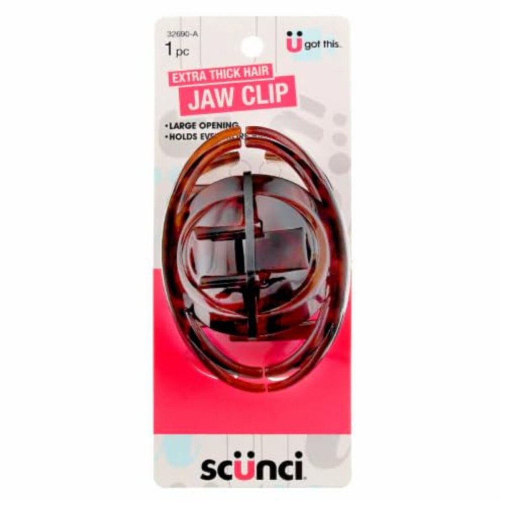 Scunci No Slip Grip Large Jaw Clip For Extra Thick Hair, 1 CT Scunci No Slip Grip Large Jaw Clip For Extra Thick Hair, 1 CT