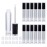 Lip Gloss Brush Wand Tubes Empty, 12 Pack 5ml Lip Gloss Containers with Wand, 12 Black Lip Gloss Tubes with Rubber Stoppers for DIY Lip Gloss Balm (Black)