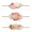 cherrboll 3pcs Baby Girl Headbands Flowers, Super Soft & Stretchy Nylon Floral Hairbands for Newborn Toddler