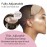 MILANO COLLECTION Glueless Top Grip for Hair Topper & Wiglets, Adjustable Translucent Strap with Side Openings, Top Headband for Your Wig or Topper, Includes Clips, Beige, Large