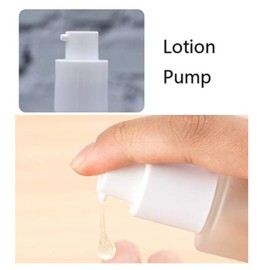 SYBL 2 Pcs 60ml 2oz Glass Leak Proof Travel Bottles for Toiletries Travel Containers Cosmetic Cream Pump Bottle Lotion Dispenser Bottles for Lotion Foundation Essential Oil(Matte Black)