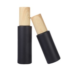 SYBL 2 Pcs 60ml 2oz Glass Leak Proof Travel Bottles for Toiletries Travel Containers Cosmetic Cream Pump Bottle Lotion Dispenser Bottles for Lotion Foundation Essential Oil(Matte Black)