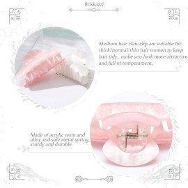 Brinie Hair Claw Clamps Pink Hair Barrettes Medium Non Slip Clips Hair Accessories for Women and Girls (2 PCS) (BT03-PW) Brinie Hair Claw Clamps Pink Hair Barrettes Medium Non Slip Clips Hair Accessories for Women and Girls (2 PCS) (BT03-PW)
