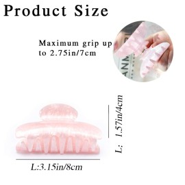 Brinie Hair Claw Clamps Pink Hair Barrettes Medium Non Slip Clips Hair Accessories for Women and Girls (2 PCS) (BT03-PW) Brinie Hair Claw Clamps Pink Hair Barrettes Medium Non Slip Clips Hair Accessories for Women and Girls (2 PCS) (BT03-PW)
