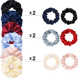 24 Pieces Satin Hair Scrunchies Silk Elastic Hair Bands Skinny Hair Ties Ropes Ponytail Holder for Women Girls Hair Accessories Decorations (Elegant Colors, Plain Pattern) 24 Pieces Satin Hair Scrunchies Silk Elastic Hair Bands Skinny Hair Ties Ropes Ponytail Holder for Women Girls Hair Accessories Decorations (Elegant Colors, Plain Pattern)