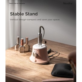 MelodySusie Electric Nail Drill with Foot Pedal, 30000RPM Professional Nail File Bits & Sanding Bands Kit for Acrylic & Gel Nails, Efile Nail Drill Set for Manicure Pedicure Polishing, Scarlet Pink