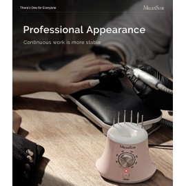 MelodySusie Electric Nail Drill with Foot Pedal, 30000RPM Professional Nail File Bits & Sanding Bands Kit for Acrylic & Gel Nails, Efile Nail Drill Set for Manicure Pedicure Polishing, Scarlet Pink