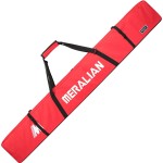 MERALIAN Padded Ski Bag,Waterproof Full Padded Single Ski Travel Bag with Adjustable Shoulder Strap. (RED, 185CM)