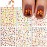 3D Thanksgiving Nail Art Stickers 6 Sheets Autumn Fall Nail Art Accessories Decals Self-Adhesive Maple Leaf Pumpkin Turkey Designs Sticker for Women Nail Arts DIY Nail Decorations Halloween Party