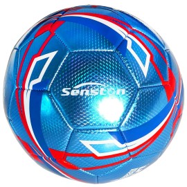 Senston Soccer Ball with Pump Size 5 - Durable Waterproof Football for Indoor/Outdoor Training, Includes Hand Pump & Needle Senston Soccer Ball with Pump Size 5 - Durable Waterproof Football for Indoor/Outdoor Training, Includes Hand Pump & Needle