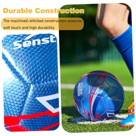 Senston Soccer Ball with Pump Size 5 - Durable Waterproof Football for Indoor/Outdoor Training, Includes Hand Pump & Needle Senston Soccer Ball with Pump Size 5 - Durable Waterproof Football for Indoor/Outdoor Training, Includes Hand Pump & Needle