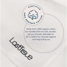 LastTissue Reusable Cotton Tissue Pack - Sustainable, Durable, Eco-Conscious, Portable & Washable Facial Tissues for Men and Women with Travel Handkerchief Storage Case