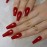 Gorgeous Red Press on Ballet False Nails Long Ruby-red Coffin Ballerina UV Fingersnails Free Adhesive Tapes 24pcs/set