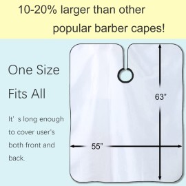 Iusmnur Barber Cape, Professional Hair Salon Cape with Adjustable Metal Clip, Shampoo Hair Cutting Cape for Barbers and Stylists - 55 x 63 inches (White) Iusmnur Barber Cape, Professional Hair Salon Cape with Adjustable Metal Clip, Shampoo Hair Cutting Cape for Barbers and Stylists - 55 x 63 inches (White)