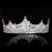 FORSEVEN King Crown for Men Crown Royal Costume Accessory Prom Tiara Baroque Vintage Crystal Pearl Bridal Wedding Tiaras Birthday Party Round Crowns (Silver)