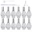 YU FENG 12pcs Empty Engraved Glass Perfume Atomizer Bottles with Funnels Pipettes Dispensers,Refillable Spray Perfume Bottles