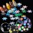 EBANKU 48 Color Holographic Snowflake Nail Sequins, Iridescent Snowflake Flake Nail Glitter Laser Sparkly Craft Glitter, Christmas Gift for Women Girl (4 box/48 Grids)