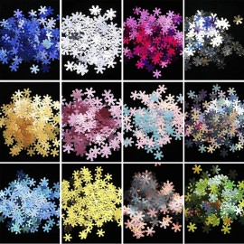 EBANKU 48 Color Holographic Snowflake Nail Sequins, Iridescent Snowflake Flake Nail Glitter Laser Sparkly Craft Glitter, Christmas Gift for Women Girl (4 box/48 Grids) EBANKU 48 Color Holographic Snowflake Nail Sequins, Iridescent Snowflake Flake Nail Glitter Laser Sparkly Craft Glitter, Christmas Gift for Women Girl (4 box/48 Grids)