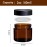 BPFY 24 Pack 2 oz Round Amber Glass Cosmetic Jars with Inner Liners and Black Lids, Travel Jars, Refillable Containers for Makeup, Cream, Lotion, Sugar Scrubs, Eye Shadow, Slime, Paint, Jewelry