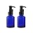 2 Pcs 60ML 2OZ Upscale Refillable Cobalt Blue Glass Lotion Pump Bottle Dispenser Toiletries Bottle Cosmetic Container Jar Pot with Lock Pump for Lotion Cream Essence Shampoo Body Wash etc