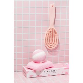 Crave Naturals FLEX DMC Detangling Brush for Natural Textured Hair - Flexible Hair Brush Detangler for Curly, Frizzy, Thick Hair - ROUND (Plastic)