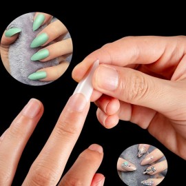 Beuniar Stiletto Nail Tips 500Pcs Short Sharp Ending False Acrylic Nails Tip Half Cover 10 Sizes with Box for Nail Salons Home DIY (Clear) Beuniar Stiletto Nail Tips 500Pcs Short Sharp Ending False Acrylic Nails Tip Half Cover 10 Sizes with Box for Nail Salons Home DIY (Clear)