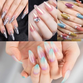 Beuniar Stiletto Nail Tips 500Pcs Short Sharp Ending False Acrylic Nails Tip Half Cover 10 Sizes with Box for Nail Salons Home DIY (Clear) Beuniar Stiletto Nail Tips 500Pcs Short Sharp Ending False Acrylic Nails Tip Half Cover 10 Sizes with Box for Nail Salons Home DIY (Clear)