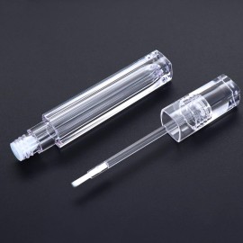 AJLTPA 10 Pieces Square Lip Gloss Tubes with Wand, 3ml Transparent Empty Lip Gloss Containers, Full Clear Lipgloss Balm Bottles with Rubber Inserts for DIY Lip Gloss, Lip Balm (Square Crystal)